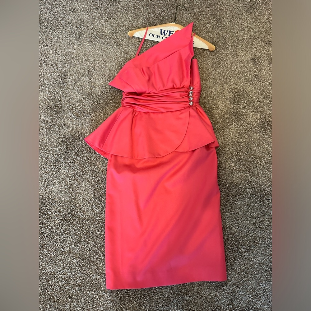 Victor Costa Red Strapless Dress